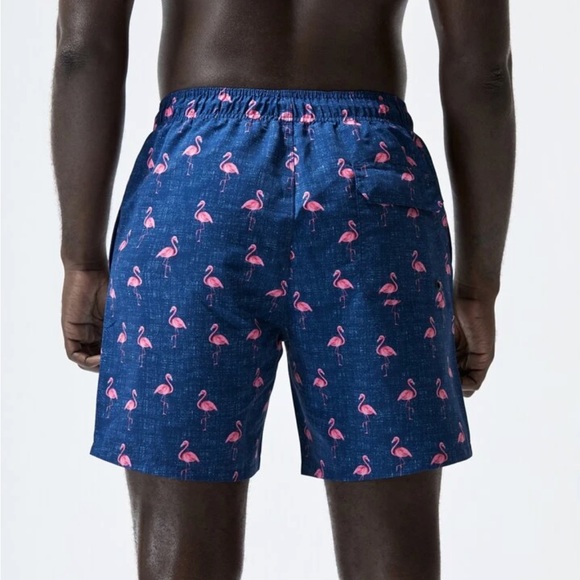 Men’s Trinity Collective Flamingo Swim Trunks - Picture 2 of 5